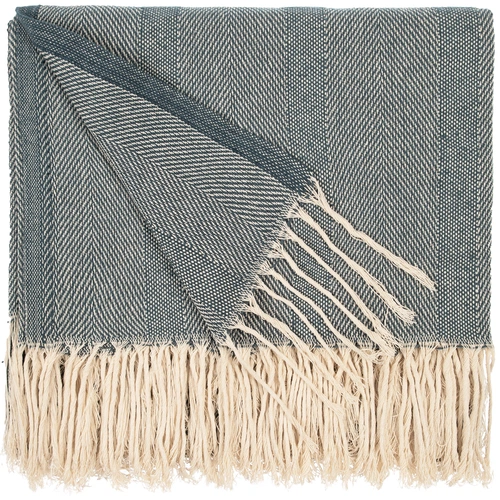 Плед «Сенеж», серо-синий Плед «Сенеж», серо-синий