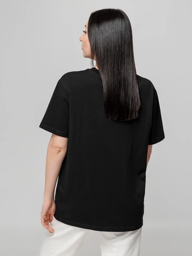 Футболка унисекс оверсайз Street Vibes, черная Футболка унисекс оверсайз Street Vibes, черная