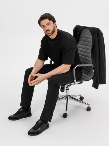 Футболка оверсайз Big Boss, черная Футболка оверсайз Big Boss, черная