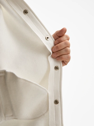 Бомбер унисекс AtmosWear, молочно-белый Бомбер унисекс AtmosWear, молочно-белый