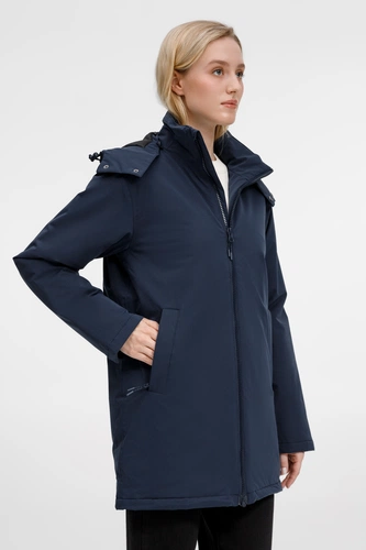 Куртка-парка унисекс Sfera, темно-синяя Куртка-парка унисекс Sfera, темно-синяя