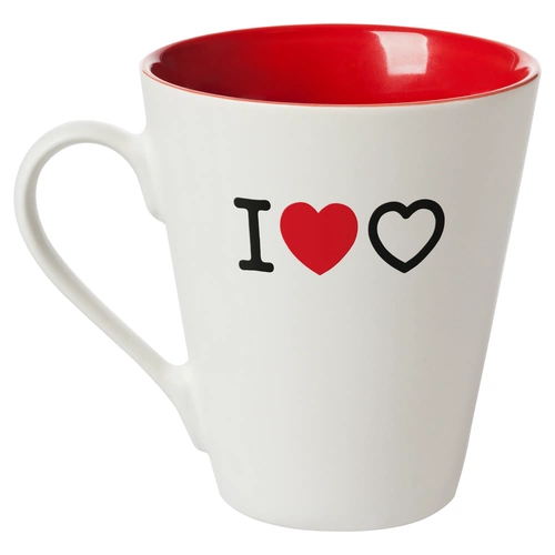 Кружка «Люблю любовь», белая с красным Кружка «Люблю любовь», белая с красным