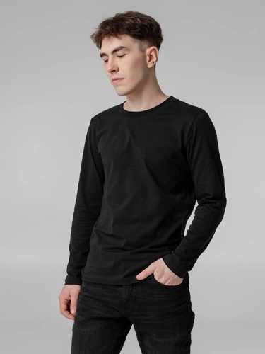 Футболка с длинным рукавом Lehta, черная Футболка с длинным рукавом Lehta, черная