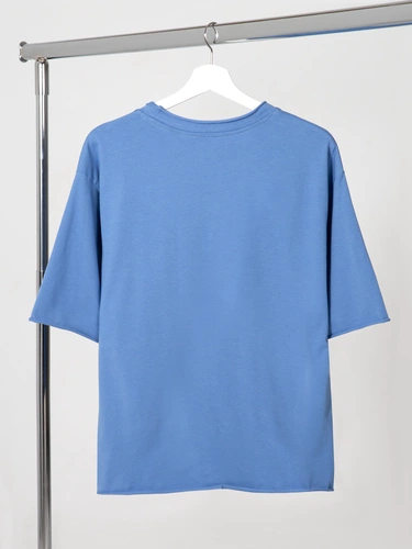 Футболка оверсайз Vozduh 2.0, синяя Футболка оверсайз Vozduh 2.0, синяя