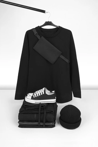 Свитшот унисекс S1, черный Свитшот унисекс S1, черный