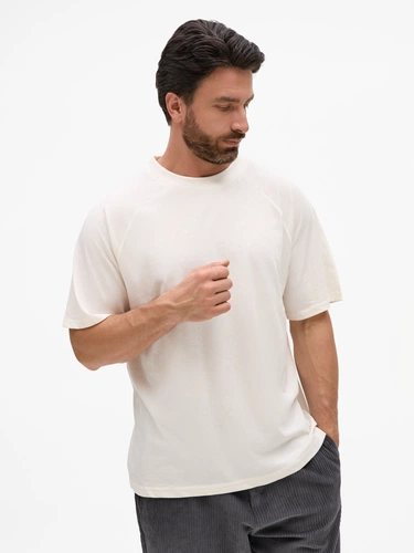 Футболка унисекс оверсайз T2, молочно-белая Футболка унисекс оверсайз T2, молочно-белая