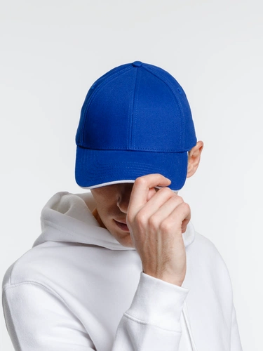 Бейсболка Spiker, ярко-синяя с белым Бейсболка Spiker, ярко-синяя с белым