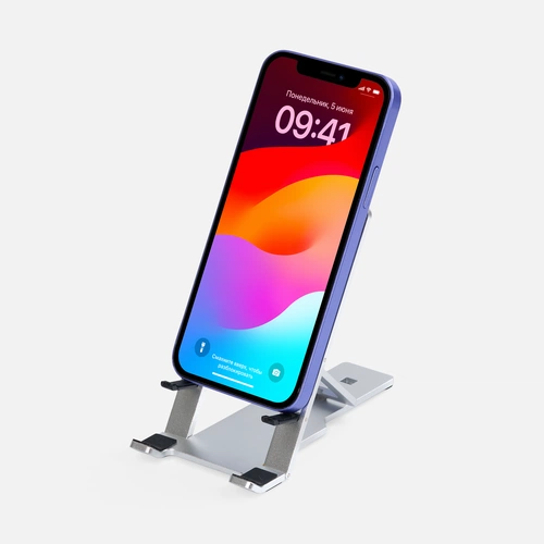 Подставка для смартфона Tactic, серебристая Подставка для смартфона Tactic, серебристая