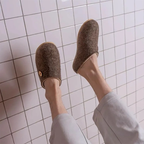 Домашние валенки Step, серо-коричневые (натуральные) Домашние валенки Step, серо-коричневые (натуральные)