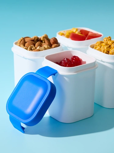 Ланчбокс для снеков Lunch Crunch, белый с синим Ланчбокс для снеков Lunch Crunch, белый с синим