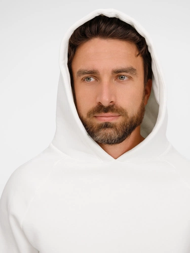 Худи унисекс оверсайз Easy Street, молочно-белое Худи унисекс оверсайз Easy Street, молочно-белое