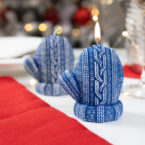 Свеча Kniteam, варежка, синяя Свеча Kniteam, варежка, синяя