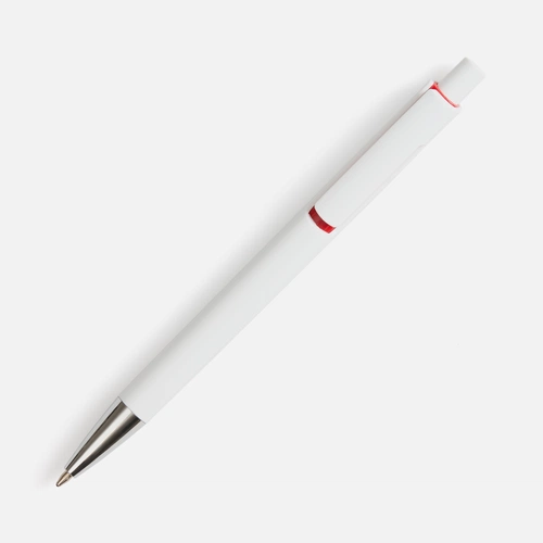 Ручка шариковая Dominanta, белая с красным Ручка шариковая Dominanta, белая с красным