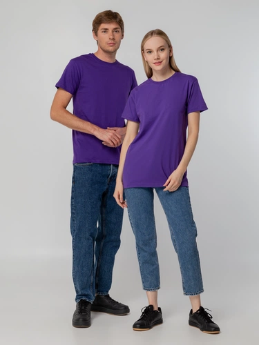 Футболка унисекс T-bolka 140, фиолетовая Футболка унисекс T-bolka 140, фиолетовая