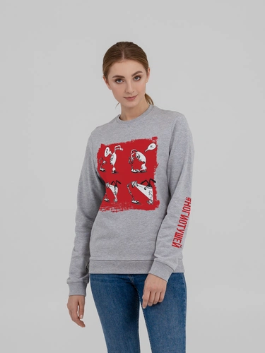 Толстовка «Ногиотушей», серый меланж Толстовка «Ногиотушей», серый меланж