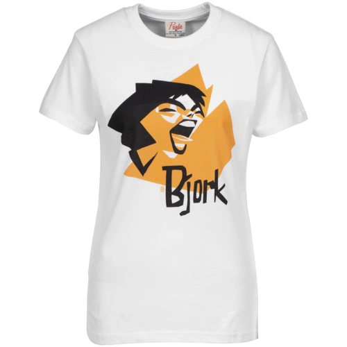 Футболка женская «Меламед. Bjork», белая Футболка женская «Меламед. Bjork», белая