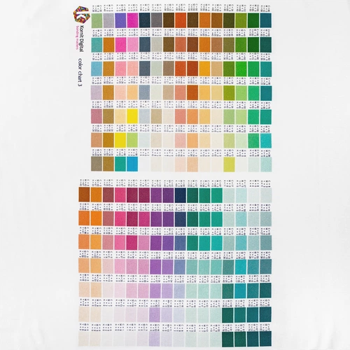 Футболка T-bolka 160 c DTG-печатью Kornit Color chart 3, белая Футболка T-bolka 160 c DTG-печатью Kornit Color chart 3, белая