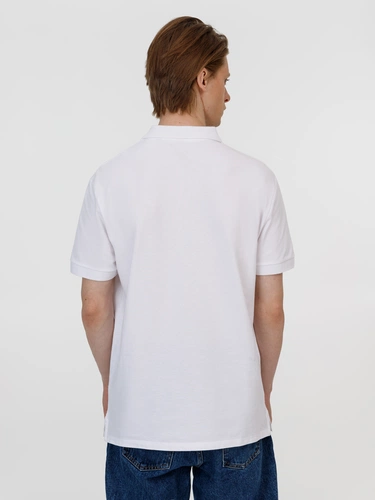 Рубашка поло унисекс Pacific, белая Рубашка поло унисекс Pacific, белая