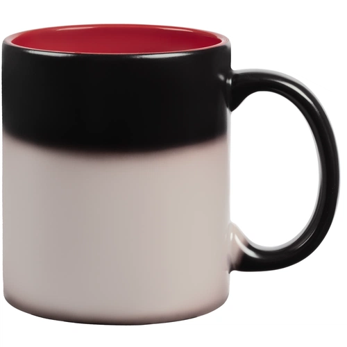 Кружка-хамелеон On Display, матовая, черная с красным Кружка-хамелеон On Display, матовая, черная с красным