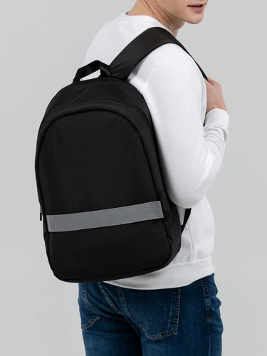 Рюкзак tagBag со светоотражающим элементом, черный Рюкзак tagBag со светоотражающим элементом, черный