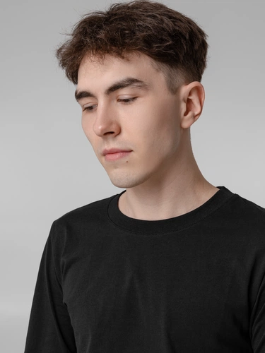 Футболка с длинным рукавом Lehta, черная Футболка с длинным рукавом Lehta, черная