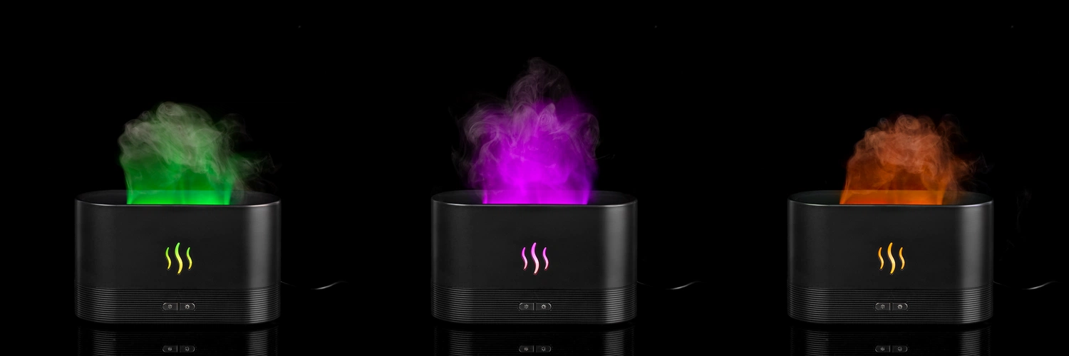 Увлажнитель-ароматизатор с имитацией пламени Fuego ver.2, черный Увлажнитель-ароматизатор с имитацией пламени Fuego ver.2, черный