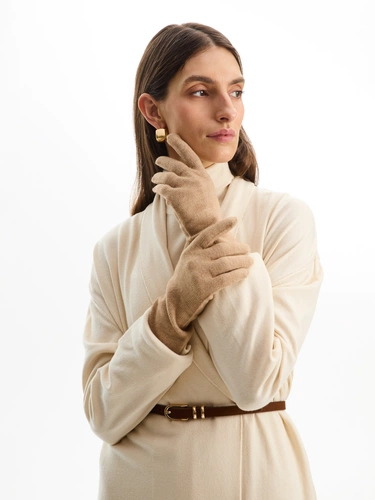 Перчатки Alpine, удлиненные, бежевые Перчатки Alpine, удлиненные, бежевые