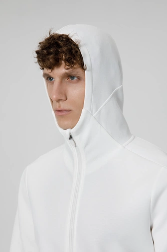 Куртка с капюшоном унисекс Begi, молочно-белая Куртка с капюшоном унисекс Begi, молочно-белая