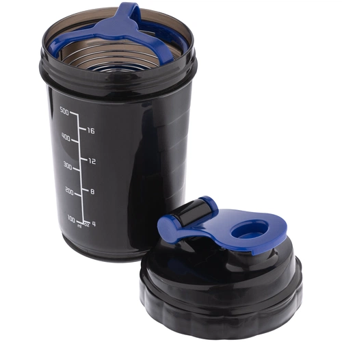 Спортивный шейкер Tonus, черно-синий Спортивный шейкер Tonus, черно-синий