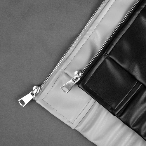 Бомбер из искусственной кожи Univer, черный Бомбер из искусственной кожи Univer, черный