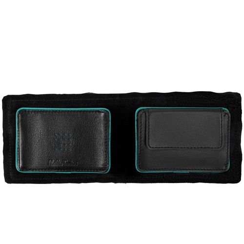 Кошелек Partinico, черный с бирюзовым Кошелек Partinico, черный с бирюзовым