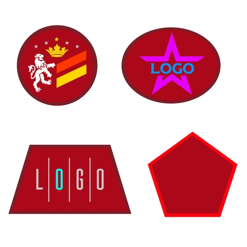 Шеврон из габардина Gabo L, красный Шеврон из габардина Gabo L, красный