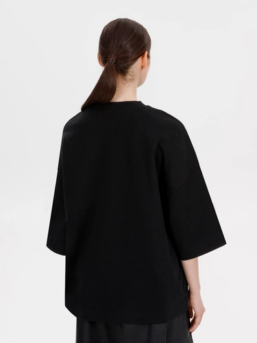 Футболка оверсайз Big Boss, черная Футболка оверсайз Big Boss, черная