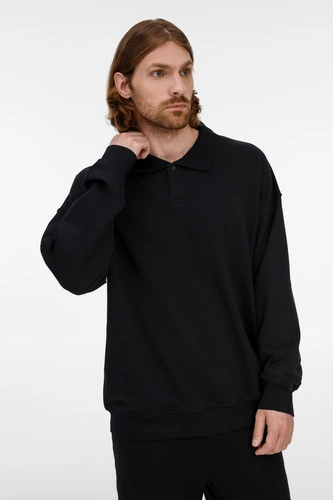 Свитшот оверсайз унисекс S6, черный Свитшот оверсайз унисекс S6, черный