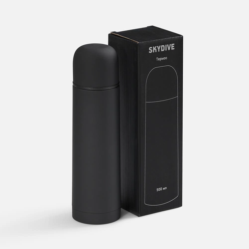 Термос Skydive, ver.2, черный Термос Skydive, ver.2, черный