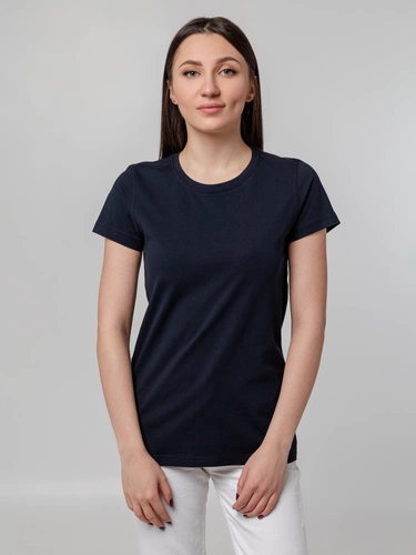 Футболка женская T-bolka Stretch Lady, темно-синяя (navy) Футболка женская T-bolka Stretch Lady, темно-синяя (navy)