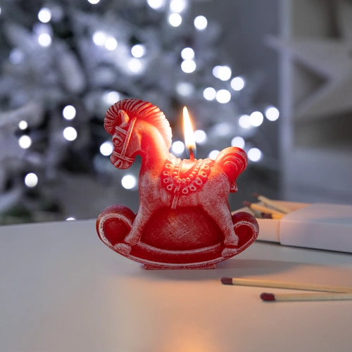 Свеча фигурная «Лошадка-качалка», красная Свеча фигурная «Лошадка-качалка», красная