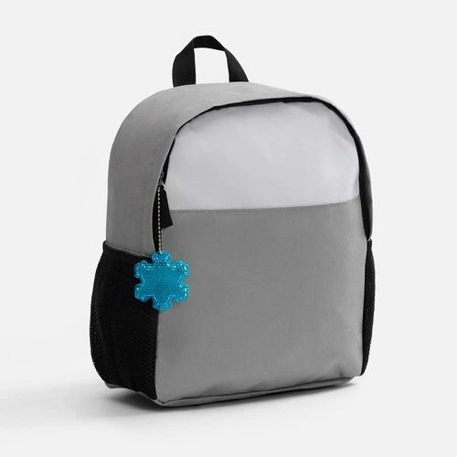 Пешеходный светоотражатель с цепочкой «Снежинка», синий Пешеходный светоотражатель с цепочкой «Снежинка», синий