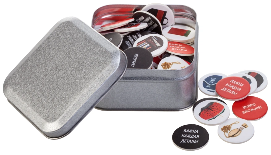 Коробка Pragmax S, квадратная, серебристая Коробка Pragmax S, квадратная, серебристая