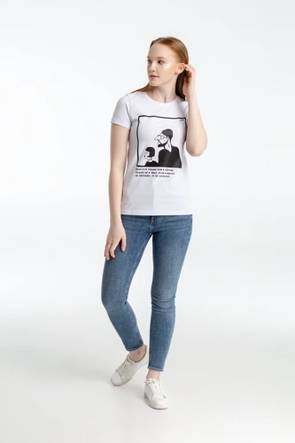 Футболка женская «Леон», белая, ver.2 Футболка женская «Леон», белая, ver.2