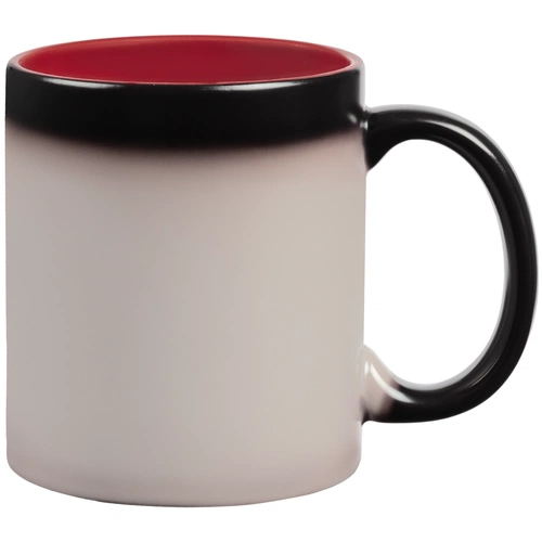 Кружка-хамелеон On Display, матовая, черная с красным Кружка-хамелеон On Display, матовая, черная с красным