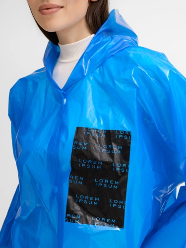 Дождевик-плащ BrightWay с печатью в один цвет на заказ Дождевик-плащ BrightWay с печатью в один цвет на заказ