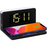 Часы настольные с беспроводным зарядным устройством Pitstop