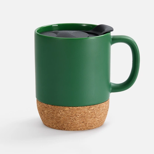 Кружка с пробковой подставкой Corky Walk, зеленая Кружка с пробковой подставкой Corky Walk, зеленая