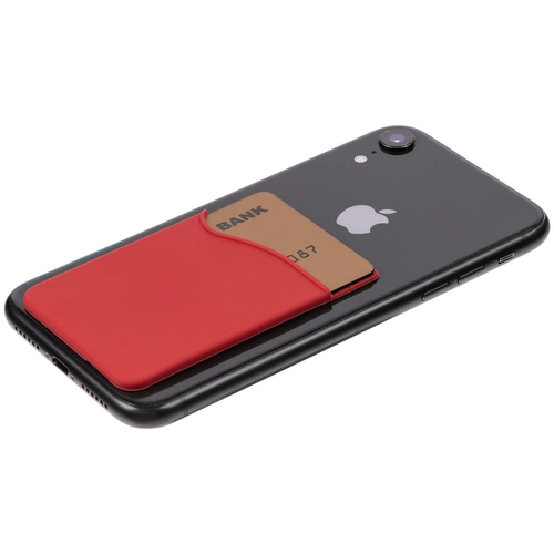 Чехол для карты на телефон Shelley, красный Чехол для карты на телефон Shelley, красный