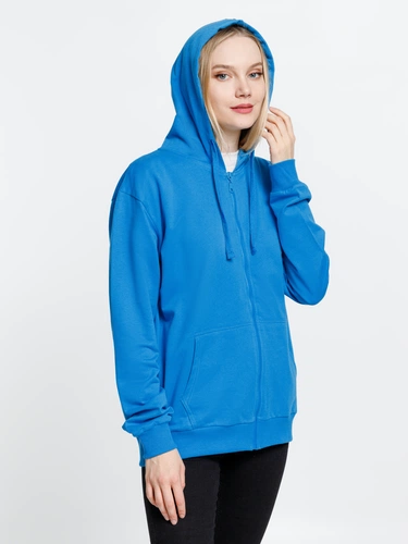 Толстовка на молнии с капюшоном Siverga 2.0, бирюзовая Толстовка на молнии с капюшоном Siverga 2.0, бирюзовая