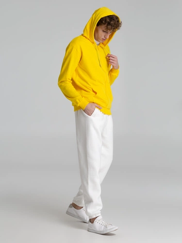 Толстовка на молнии с капюшоном Siverga 2.0, желтая Толстовка на молнии с капюшоном Siverga 2.0, желтая