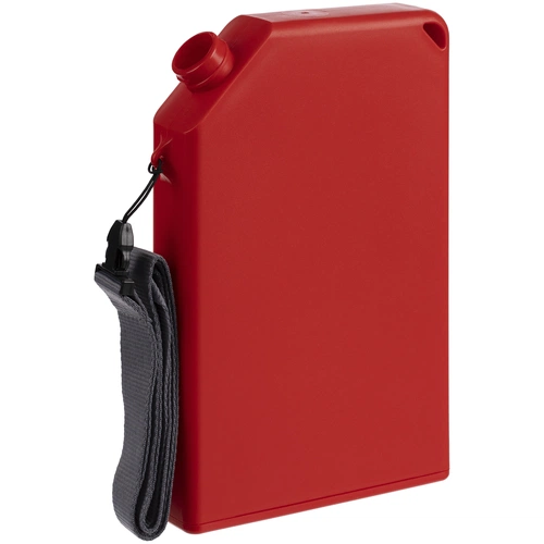 Плоская бутылка для воды Flacon, красная Плоская бутылка для воды Flacon, красная