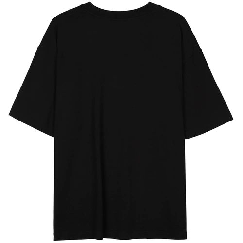 Футболка оверсайз унисекс Lavinia, черная Футболка оверсайз унисекс Lavinia, черная