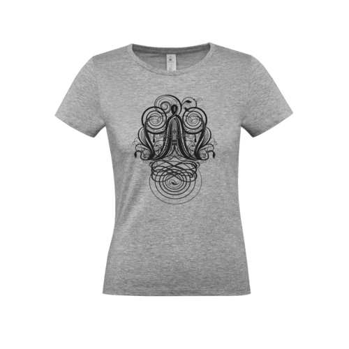 Футболка женская «Антиква А», серый меланж Футболка женская «Антиква А», серый меланж